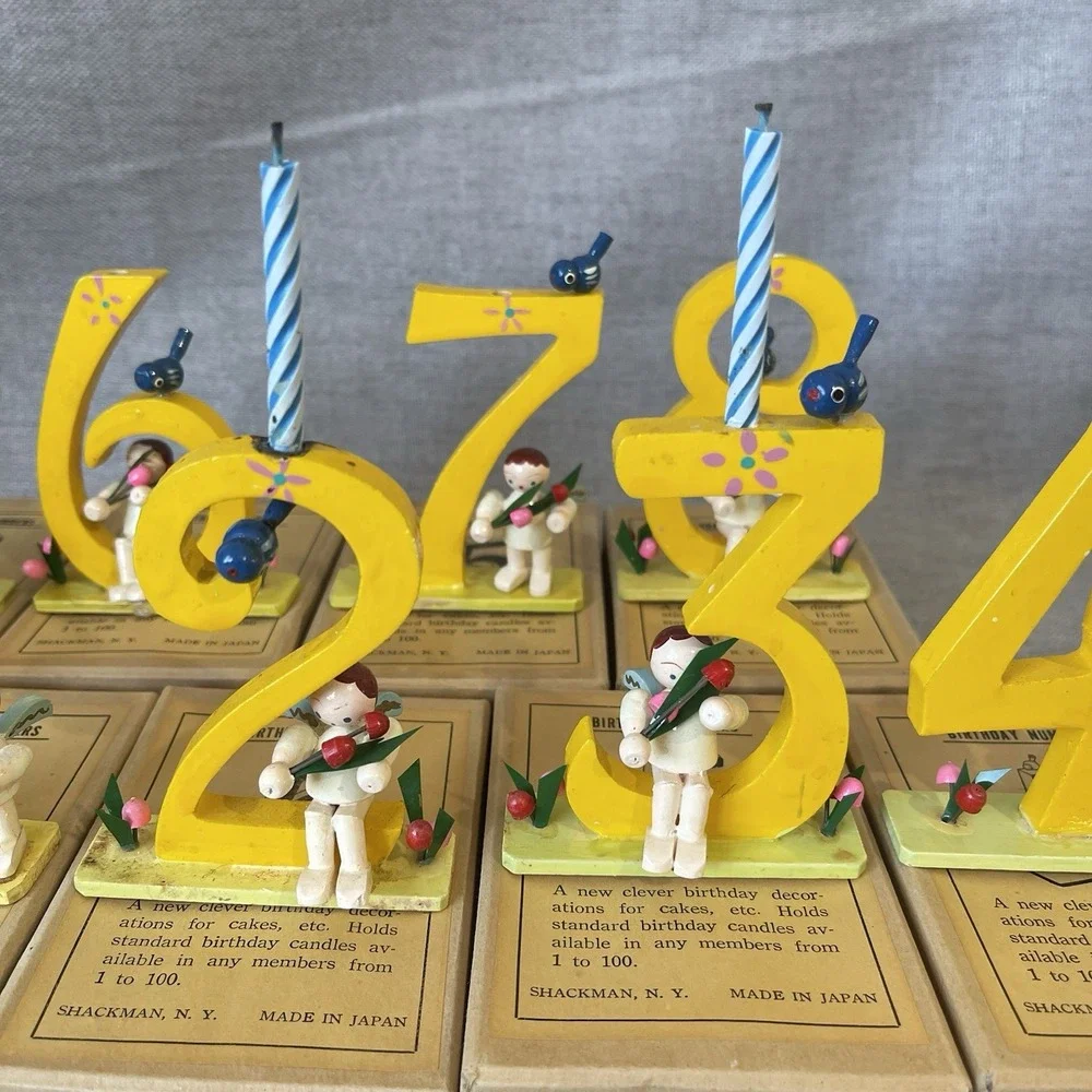 Vintage Shackman Birthday Number Lot Made In Japan Party Supplies